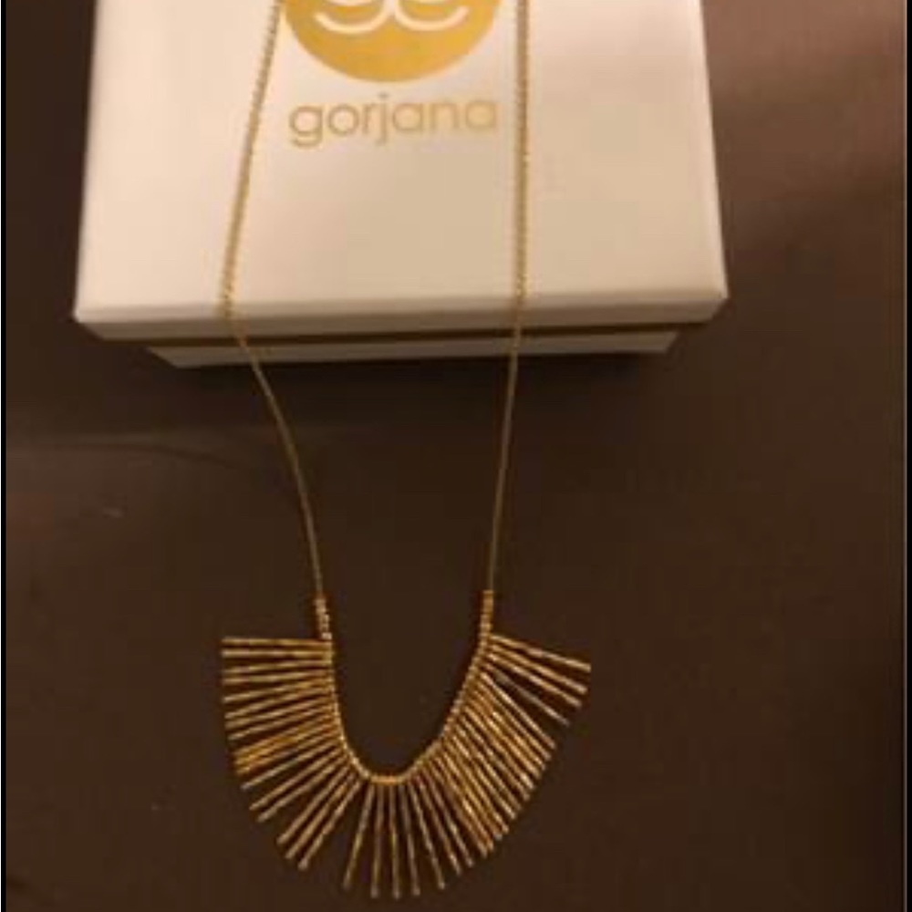 Gorjana Hammered Gold Fan Necklace